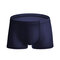 Ice Silk Underwear Pure Color Super Thin Seamless Boxer Briefs for Men - Royal Blue