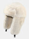 Men & Women Felt Plain Color Cold-proof Winter Trapper Hat Thick Winter Hat Ear Protection Trapper Hat - Beige