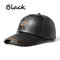 Men PU Leather Vintage Baseball Cap Casual Outdoor Adjustable Warm lightness Hats - Black