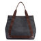 Casual Women Canvas Patchwork Handbag Shoulder Bags Tote - Black