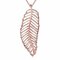 Luxury Simple Necklace Rose Gold Hollow Leaves Rhinestone Necklace for Gift - Rose Gold