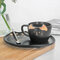 Cat Gold Ceramic Coffee Cup Dish Restaurant With Dish Water Cup Office Cup - Black