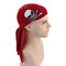 Mens Winter Warm Velvet Pirate Hat Foldable Sports Bandana Cap Cycling Headpiece - Red