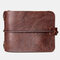 Men Vintage Card Holder Solid Short Wallet - Brown