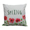 Estilo americano Estampado floral refrescante Soft Funda de cojín de felpa corta Fundas de almohada para el hogar Sofá de oficina - #6