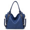 Vintage PU Leather Multi-color Handbag Shoulder Bags Crossbody Bags For Women - Blue