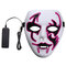 Halloween Mask LED Luminous Flashing Face Mask Party Masks Light Up Dance Halloween Cosplay - Purple