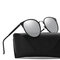 Men Women Metal Frame HD Polarized Round Sunglasses Driving Anti-UV400 Multi-colorGlasses - Silver