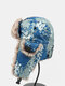 Мужской искусственный мех, дакрон, камуфляж, советский значок, сгущает тепло Уши, защита от холода, ловушка Шапка - #09