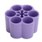 4 Colors Makeup Case Holder Display Stand Plastic Cosmetic Storage Box Brushes Organizer - Purple