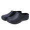 Women Working Chef Clogs Non Slip Sandals Round Toe  Backless Nursing Shoes - Black
