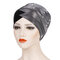Women Pearl Bright Lace Beanie Hat Colorblock Hat Chemotherapy Cap - Gray