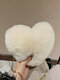 حقيبة كتف نسائية من القطيفة سلسلة قلب نمط كروس بودي - أبيض