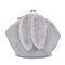 Cute Rabbit Plush Creative Shoulder Bag Phone Bag Chain Shell Crossbody Bags - Gray