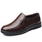 Men Classic Comfort Soft Slip On Business Formal Casual Leather Shoes - Brown