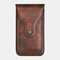 Men EDC Retro 6.3 Inch Phone Case Waist Belt Bag - Brown