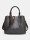 Lightweight Breathable Soft Vintage Large Capacity Handbag - Dark Gray