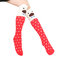 Cotton Cartoon Cute Animal Knee High Children Socks For 2Y-12Y - Red