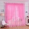 1 Panel 100*210cm Flower Printed Floral Voile Tulle Window Curtain Sheer Window Screen - Pink