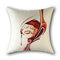 الفنية الإناث مهرج الوجه الكتان القطن غطاء الوسادة المنزل أريكة مقعد رمي غطاء الوسادة ديكور فني - #3