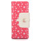 Women Retro Floral PU Leather Long Wallet - Watermelon Red