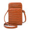 Women Crocodile Pattern Card Bag Phone Bag Crossbody Bag - Orange