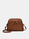 Women Faux Leather Multifunction Large Capacity Crossbody Bag Fashion Casual Multi-Pocket Shoulder Bag - Brown