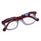 Womens Mens Fashion Vintage Light Flexible High Definition Full Frame Square Reading Glasses - Red