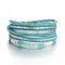 Bohemian Multilayer Bracelets Crystal Beads Braided Rope Chain Bracelet Ethnic Jewelry for Women - Blue