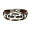 Multilayer Infinity Knot Bracelet Casual Fashion Leather Bracelets for Men Women - Brown