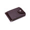 Business Pu Leather Wallet 6 Card Slots Card Holder Hasp Coin Bag For Men - Coffee