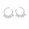 Bohemian Exaggerated Big Circle Earrings Trendy Hollow Peach Heart Tassel Pendant Earrings  - Silver
