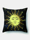 1 PC Sun Moon Mandala Padrão Fronha Lance Capa de Fronha Decoração para Casa Planetas Capa de Almofada - #06