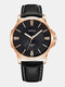 6 Colors Faux Leather Men Business Casual Normal Quartz Watches - #04