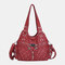 Women Multi-pocket Waterproof Woven Hardware Crossbody Bag Shoulder Bag Handbag Tote - Red