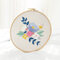 Flower Printed DIY Embroidery Kit Linen Fabric Kit Handmade Kitting Beginner Needlework Kits - #6