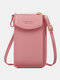 Women Multi-card Slots 6.5 Inch Phone Bag Crossbody Bag Shoulder Bag - Pink1