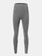 Famous Tiktok Leggings Solid Color Long Base Sport Yoga for Women - Gray
