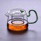 550ml Heat-resistant Glass Teapot Kettle Boiling Flower Tea Set with Filter - Green
