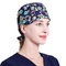 Women Warm Sweat Printed Operating Room Nurse Hat Anti-smoke Chef Hat Food Hygiene Work Cap - 003