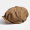 Men Octagonal Newsboy Cap Summer Cabbie Lvy Flat Hat Vintage Painter Beret Hats - Camel