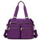 Nylon Large Capacity Lightweight Multi-pocket Crossbody Bag Handbag For Women - Purple 2