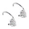 925 Sterling Silver Fashion Punk Triangle Zirconia Silver Earring Diamond Earrings for Women for Men - Silver+White