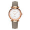 Trendy Womens Quartz Watches Leather Strap Lady Fashion Rose Gold Dial Watches for Women - Gray