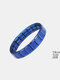 1 Pcs Casual Simple Stainless Steel Alloy  Geometric Stitching Magnetic Health Energy Therapy Bracelet - Blue