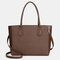 QUEENIE Casual Shopping Multifunction Handbag Ripple Shoulder Bag - Brown