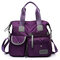 Women Nylon Waterproof Large Capacity Handbag Shoulder Bag Crossbody Bags - Purple