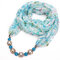 Bohemian Printed Chiffon Multi-layer Necklace Handmade Beaded Tassel Pendant Scarf Necklace - 06
