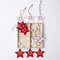 12 unidades criativas de madeira faça você mesmo Natal Pingente suprimentos de decoração de natal conjunto de enfeites de árvore de natal - #4