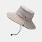 Mens Bucket Hat Outdoor Fishing Hat Climbing Mesh Breathable Sunshade Cap - Beige